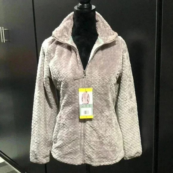 Free2B Faux Fur Teddy Jacket,braided butter pile,full zip,hip pocket,high collar - Picture 7 of 12